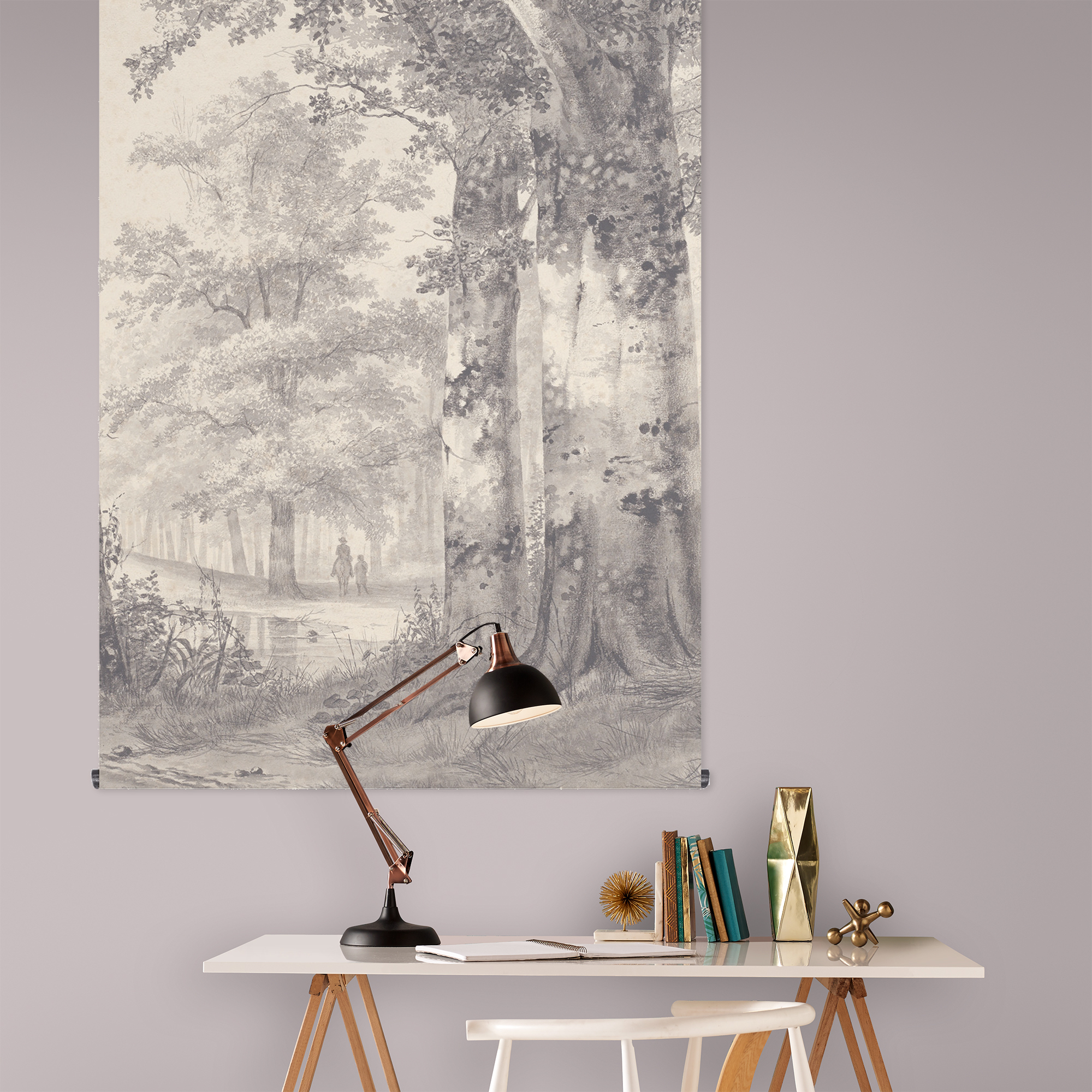 Kakemono tissu Promenade sylvestre, ART FOR THE HOME