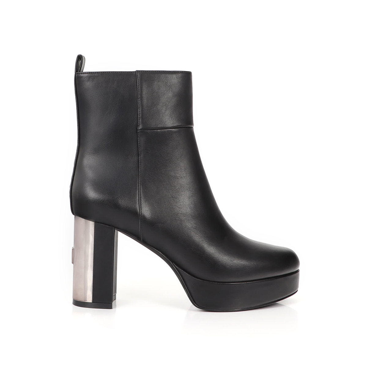 Bottines à plateforme et talon bloc métallique, LOLA CASADEMUNT