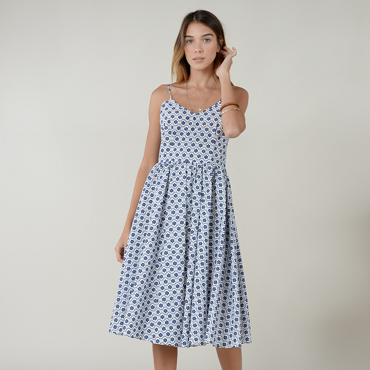 white cotton cami dress