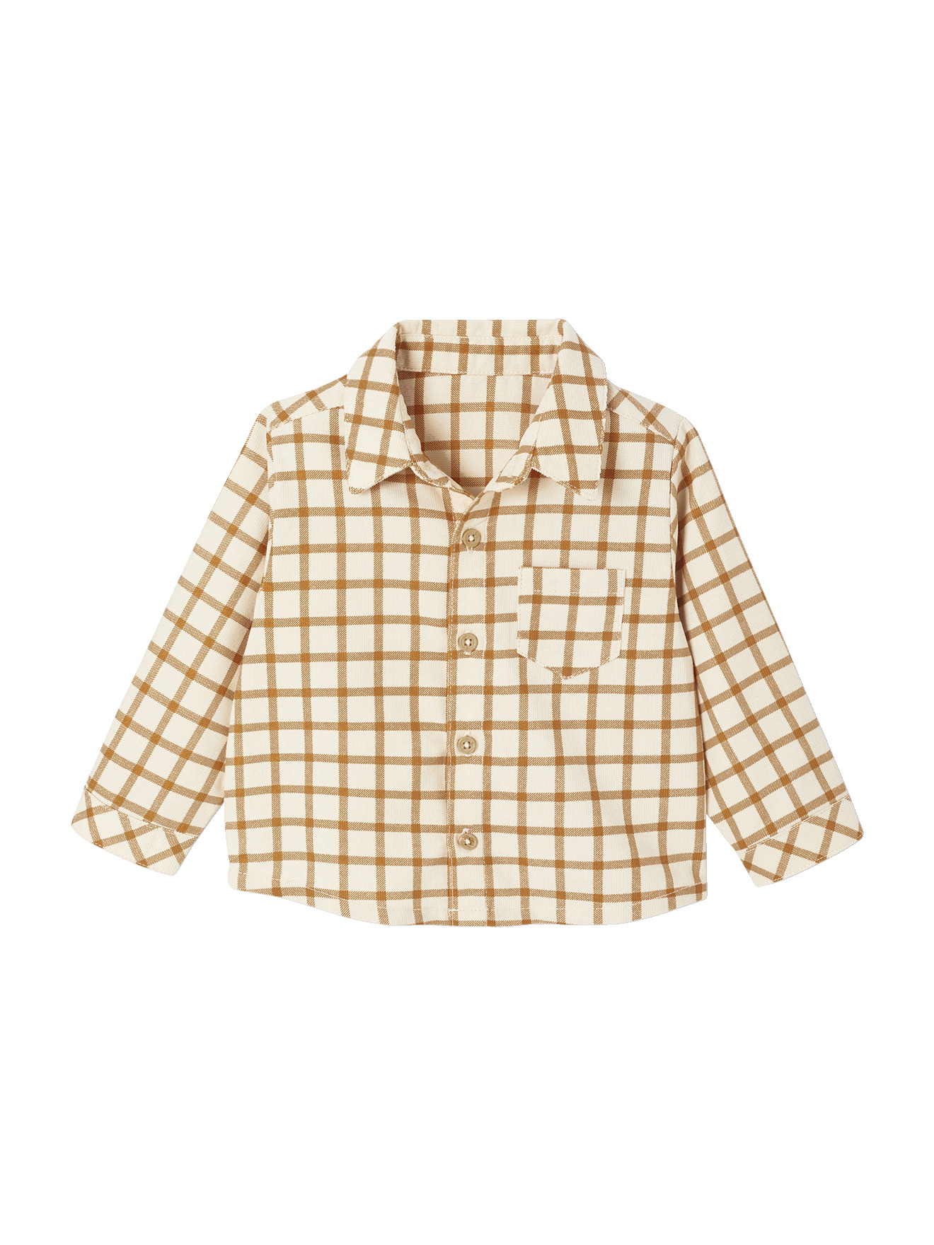 Chemise bébé vichy en velours, VERTBAUDET