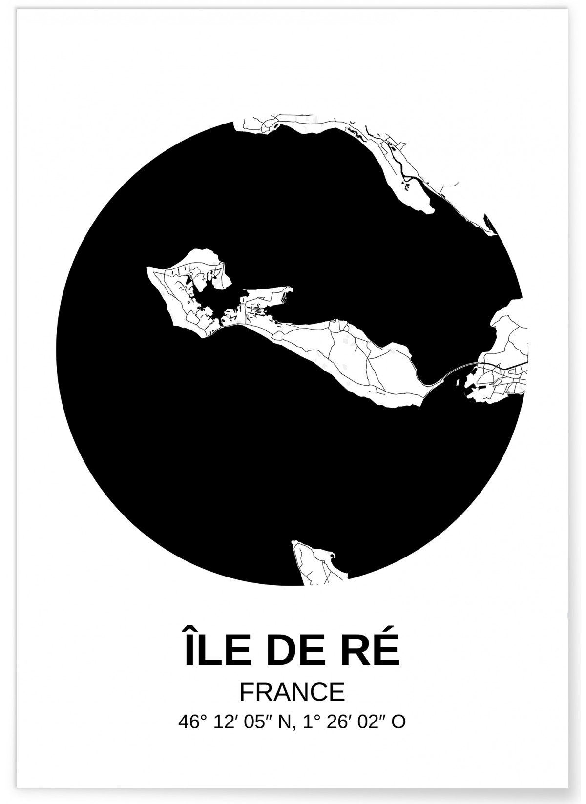 Affiche Carte Ile de Ré, L'AFFICHERIE