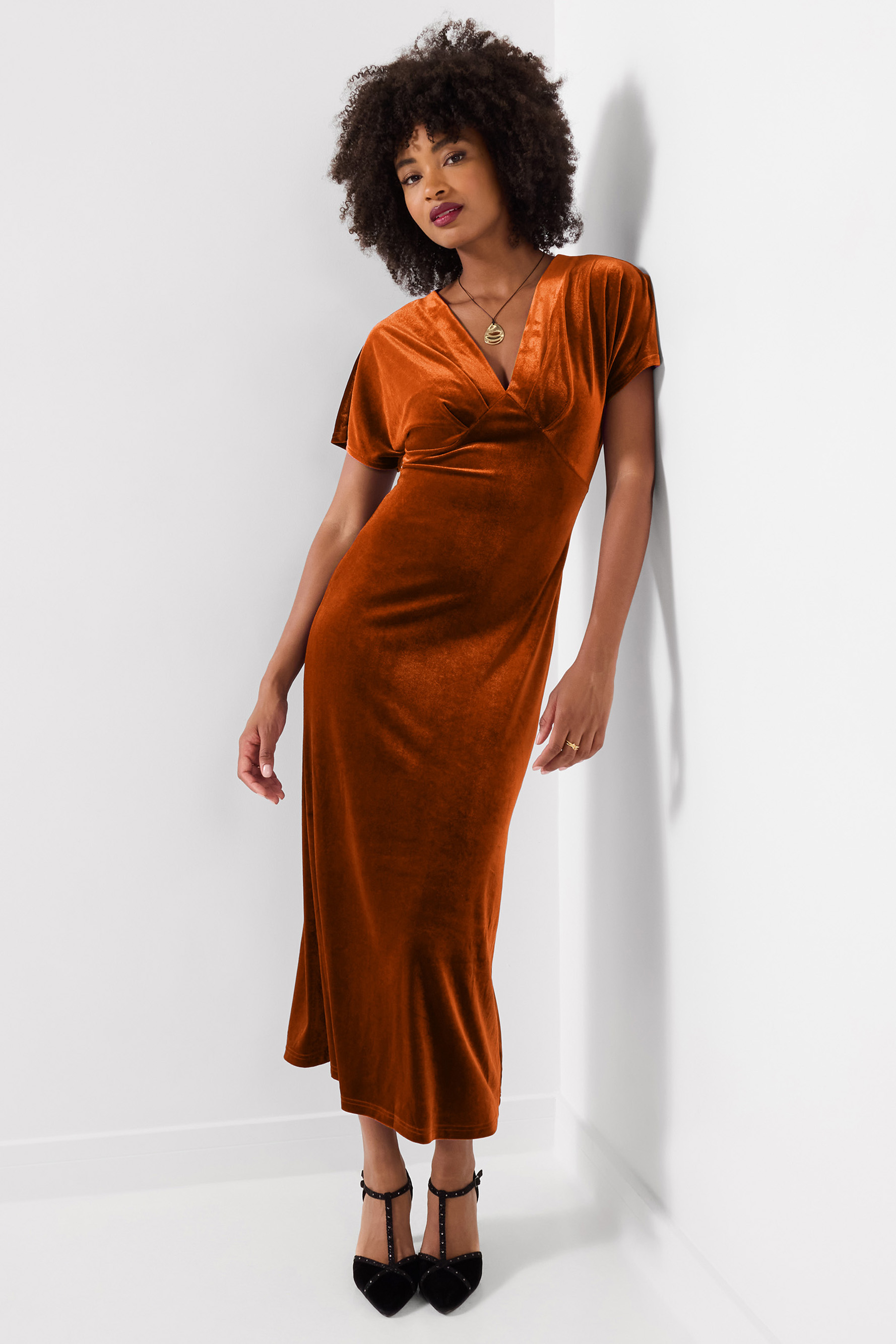Robe Col V en Velours Bella, JOE BROWNS