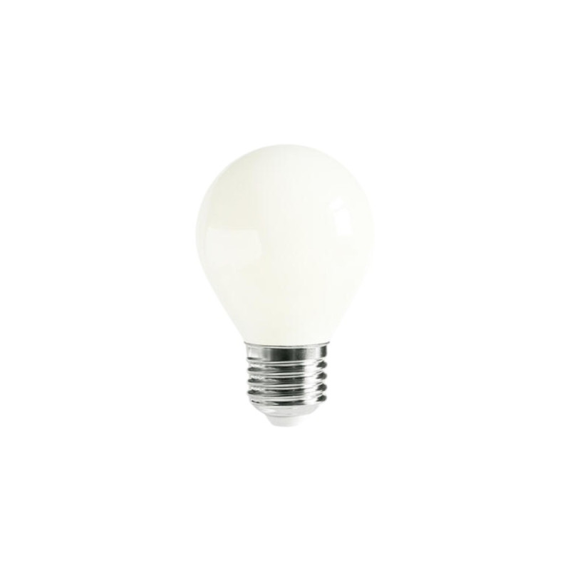 Ampoule led E27 ronde satinée 6W blanc chaud, MILLUMINE