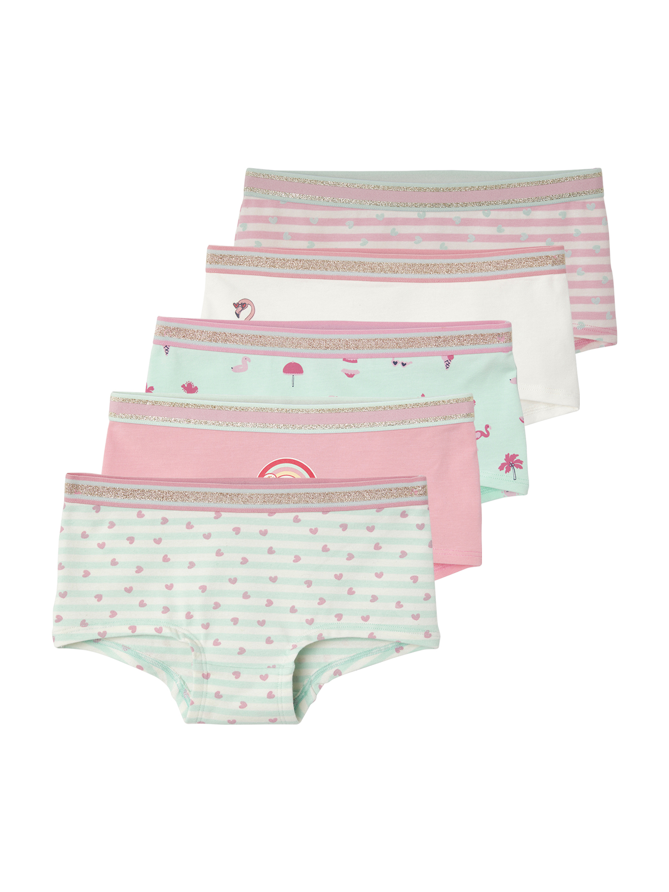 Lot de 5 shorties, VERTBAUDET
