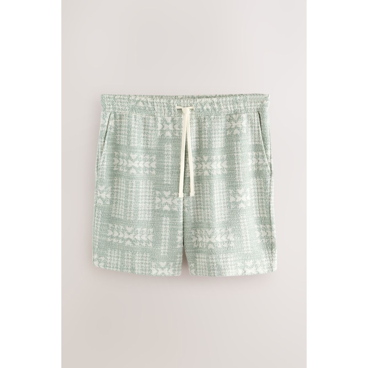 Short en jersey texturé à motif géométrique, NEXT