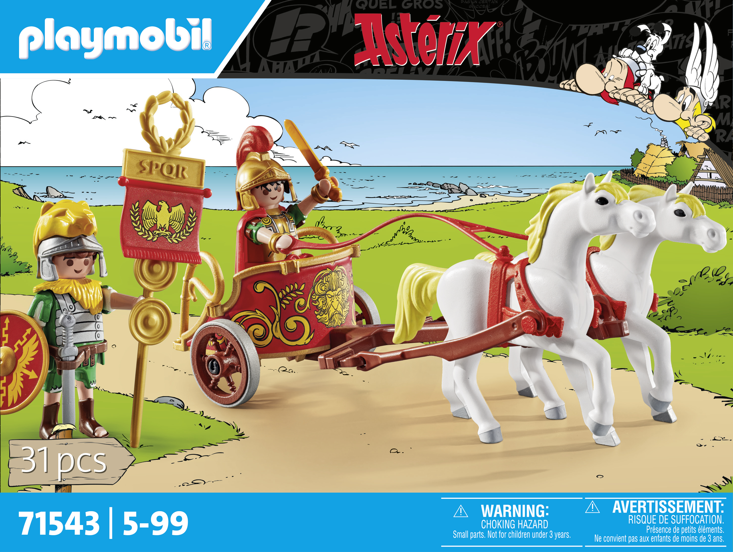 71543 César avec char et chevaux, PLAYMOBIL