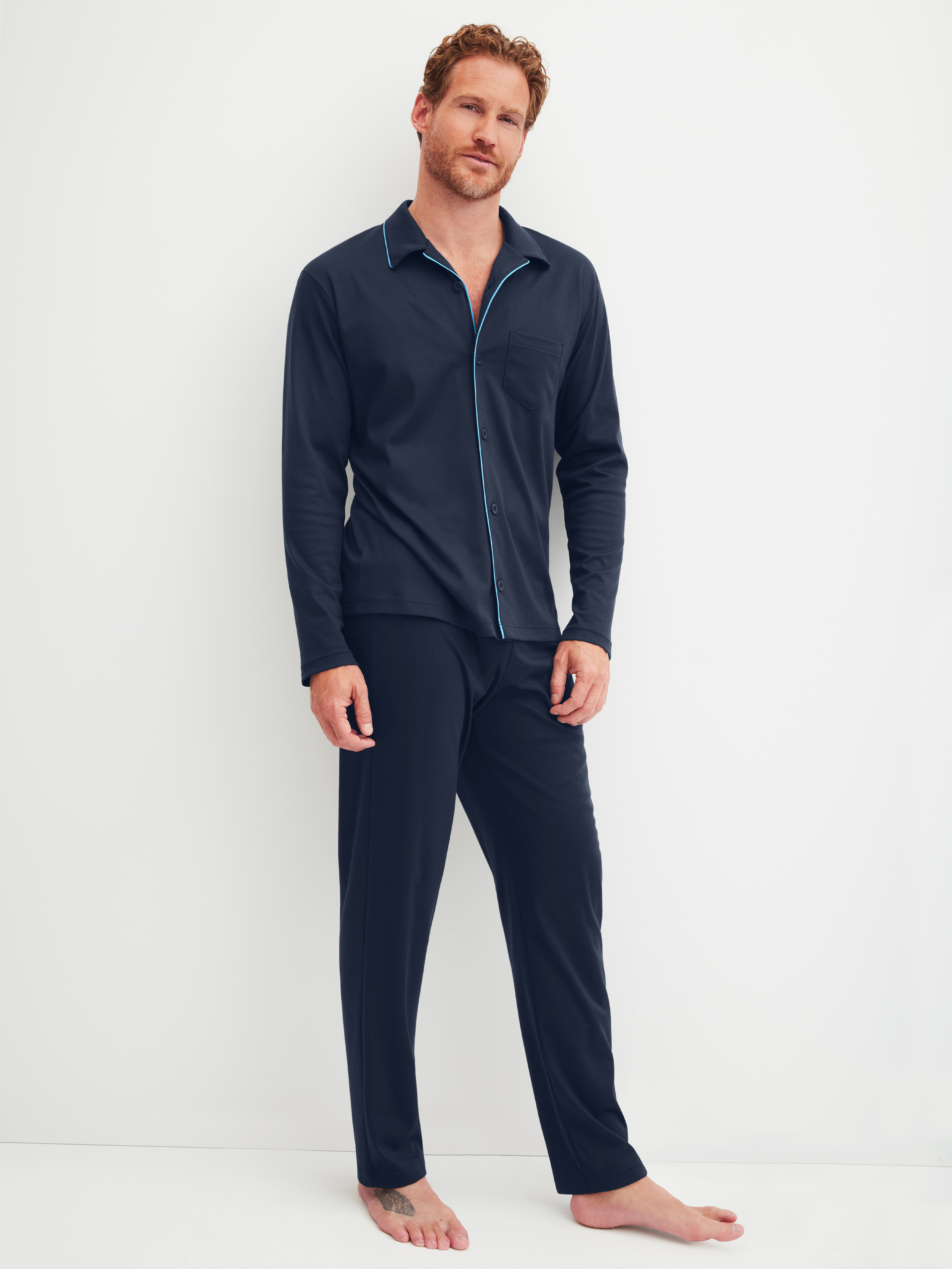 Pyjama avec boutons manches longues Coton RELAX CHOICE, CALIDA