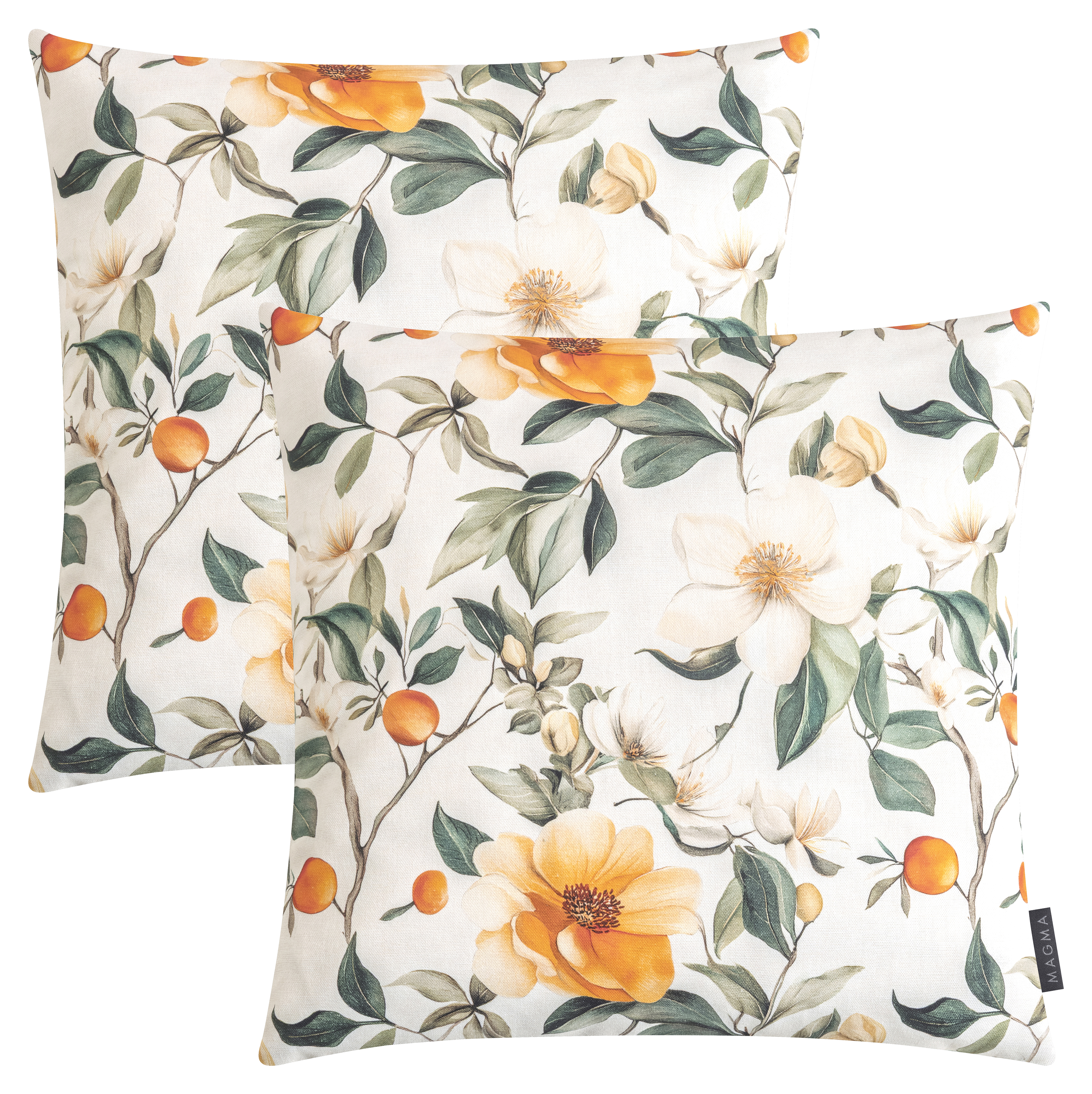 Lot de 2 housses de coussin à fleur CATALANA, MAGMA HEIMTEX