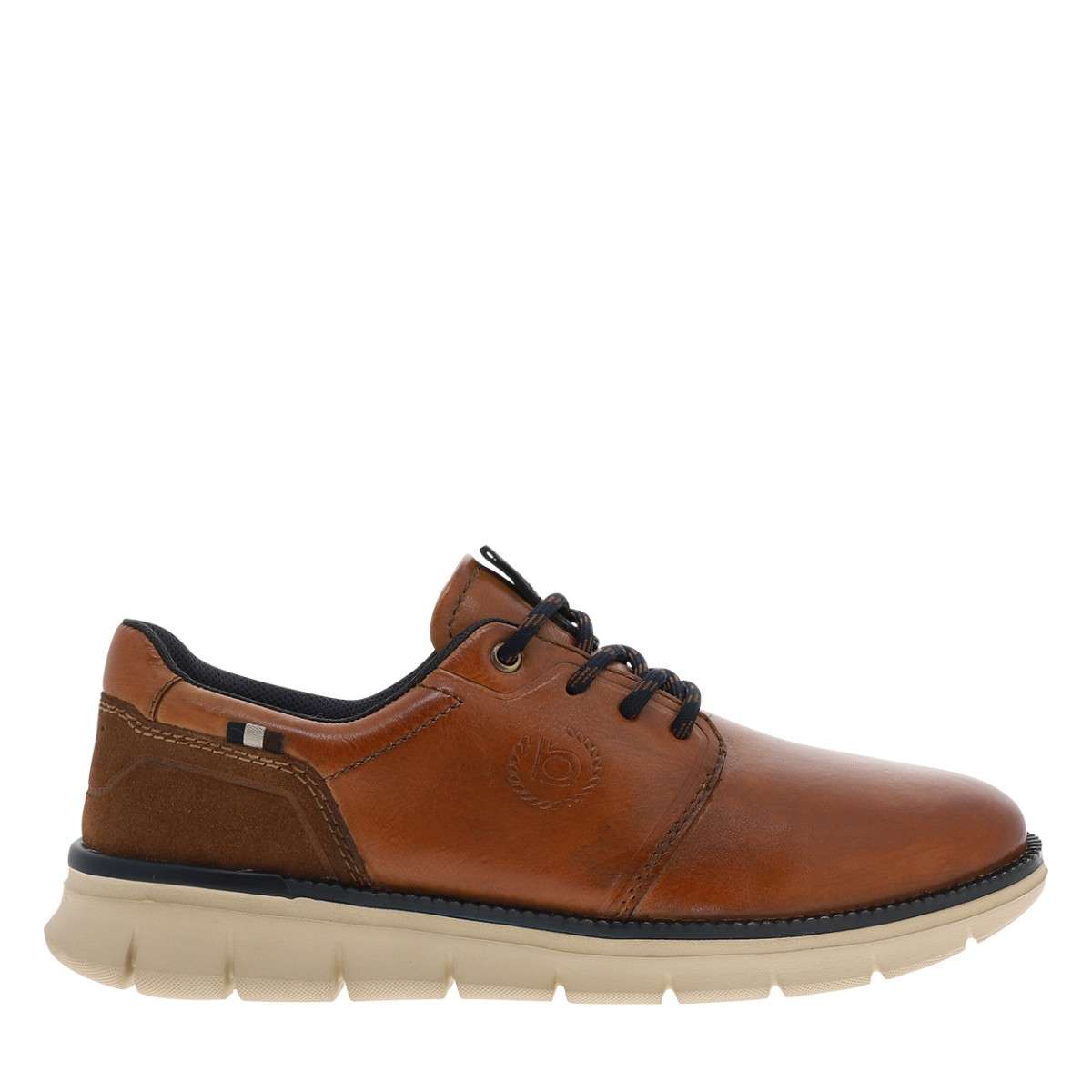 Sneakers cuir talon plat, BUGATTI