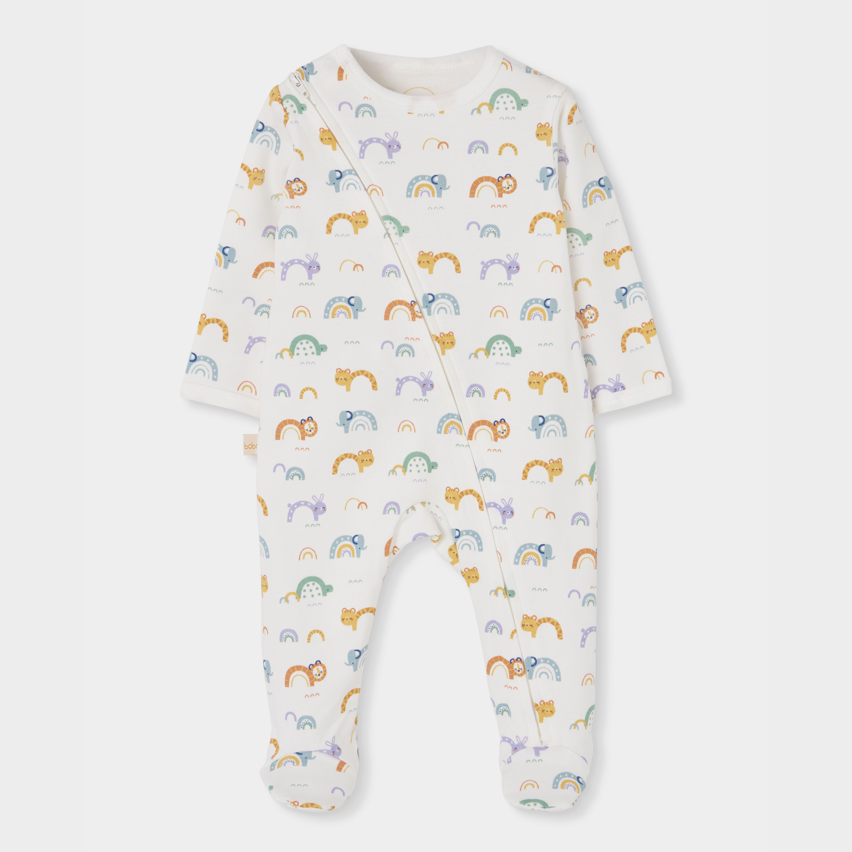 Pyjama bébé imprimé animaux et arc-en-ciel, BOBOLI