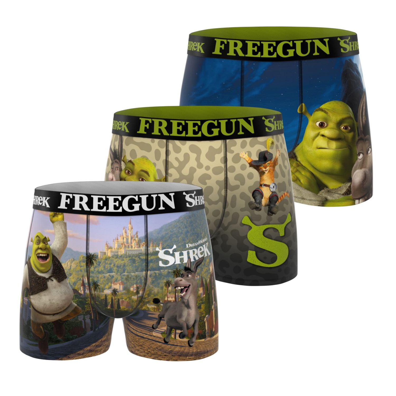 Lot De 3 Boxers Shrek, FREEGUN