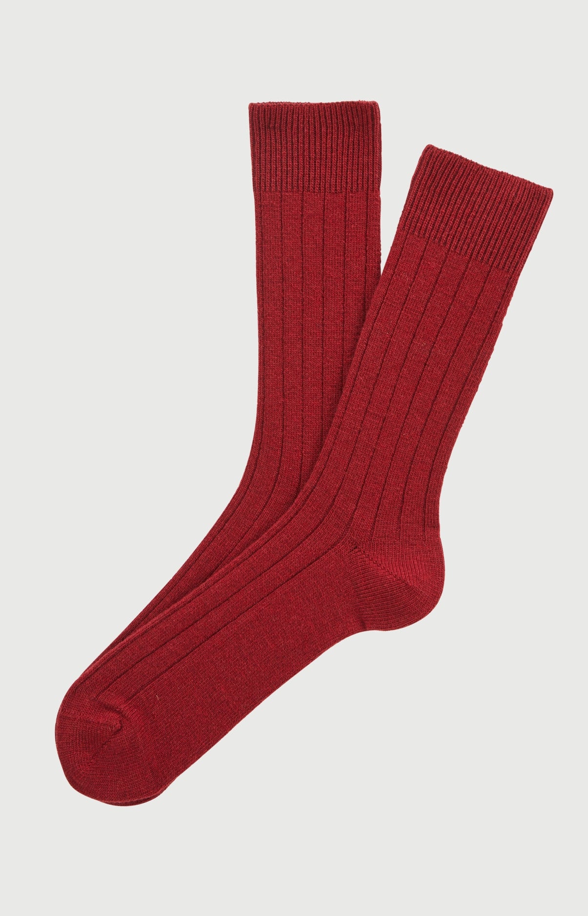 Chaussettes en laine et cachemire couleur unie Bordeaux, ARTHUR