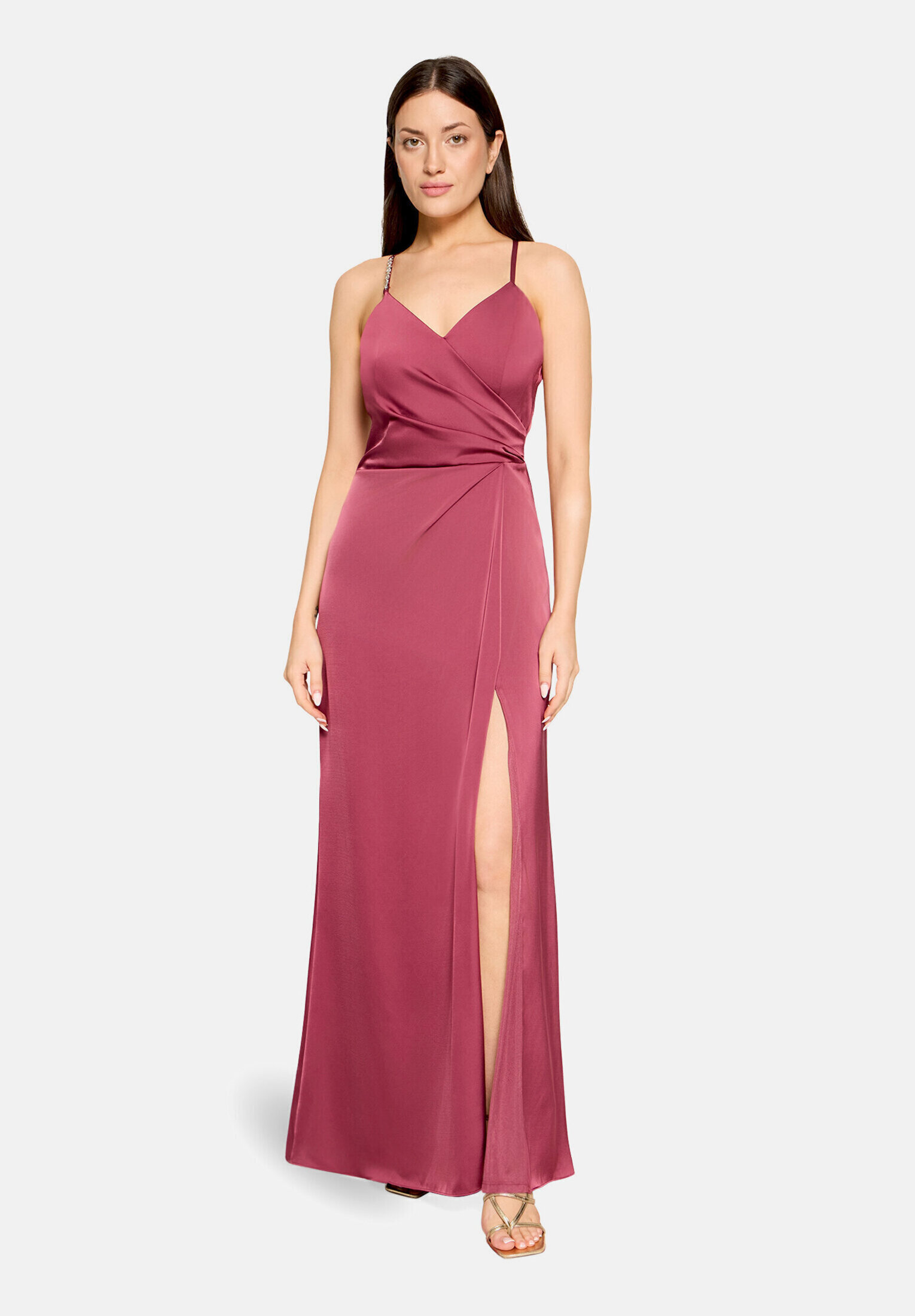 Robe de soirée à pierres fantaisie, VERA MONT