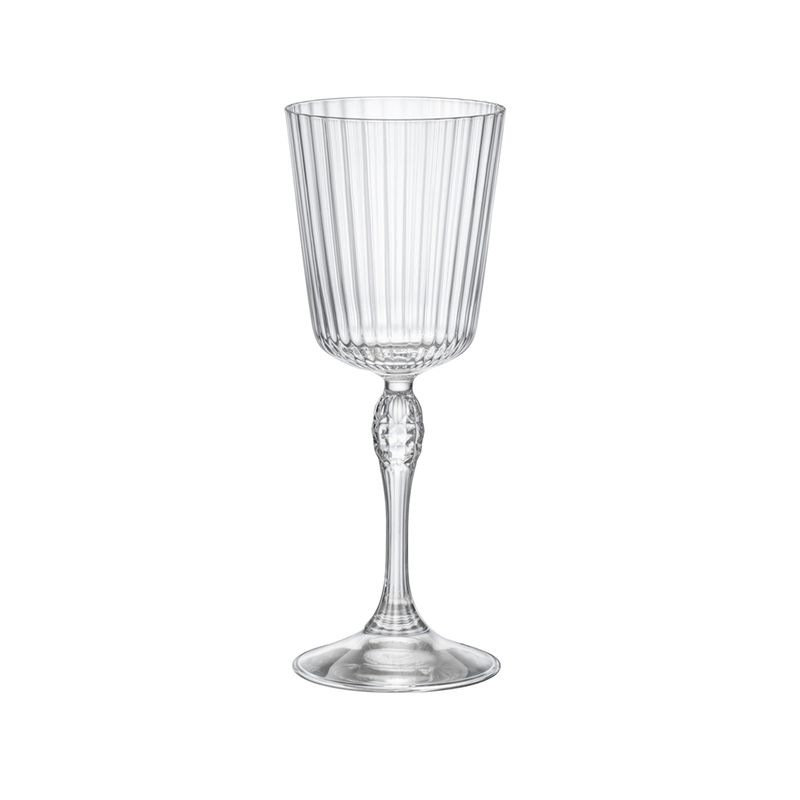 Boite de 4 verres à pied america 25 cl Couleur transparent