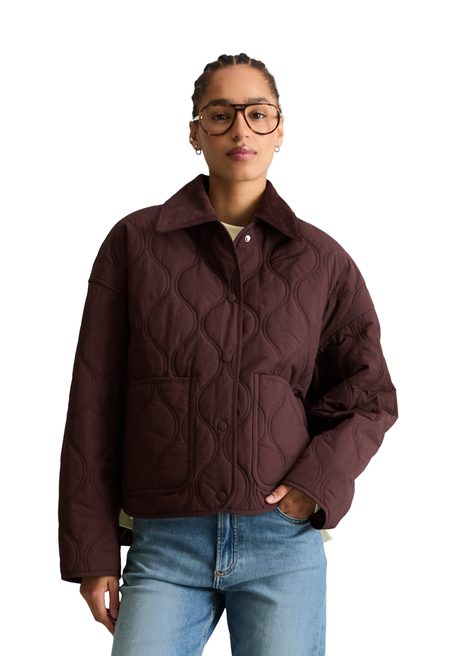 Veste matelassée style barn regular en nylon recyclé, MARC O’POLO DENIM