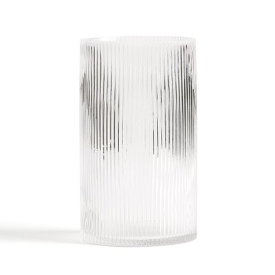 Vase verre rainuré droit H22,5 cm, Afa LA REDOUTE INTERIEURS