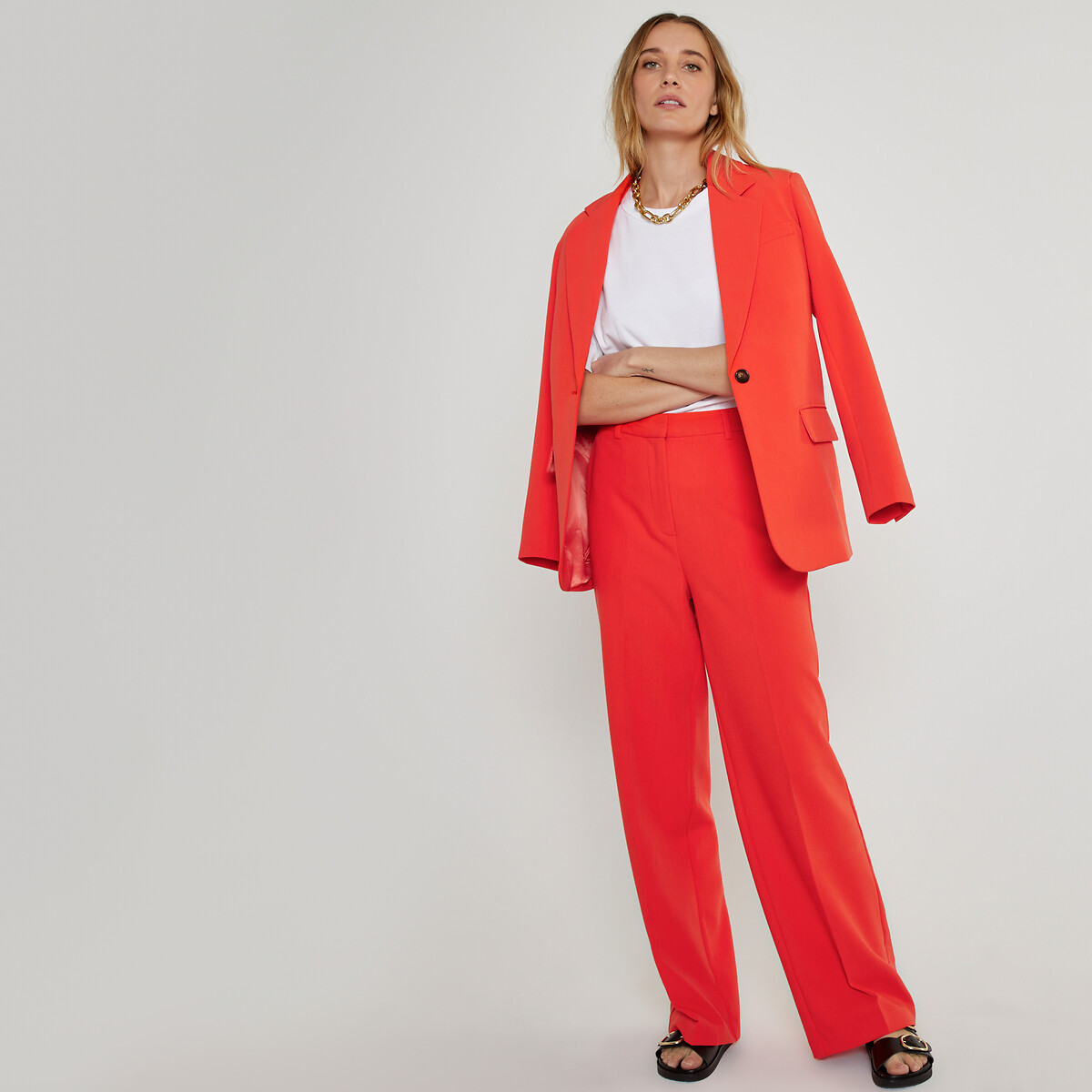 Pantalon large en polyviscose La Redoute Collections La Redoute