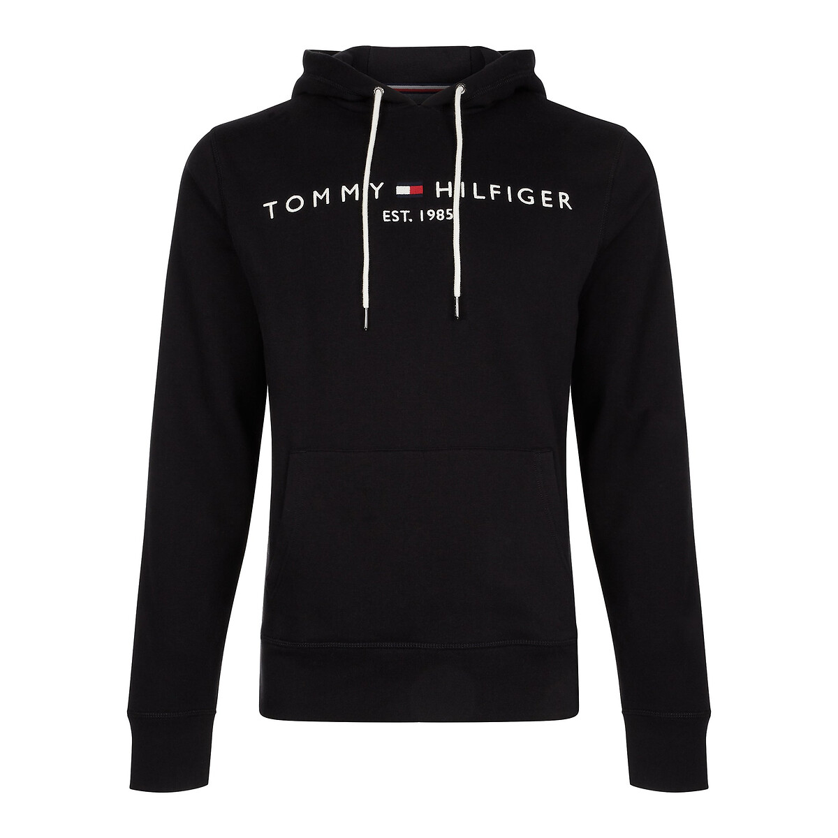 Tommy hilfiger grey logo hoodie on sale