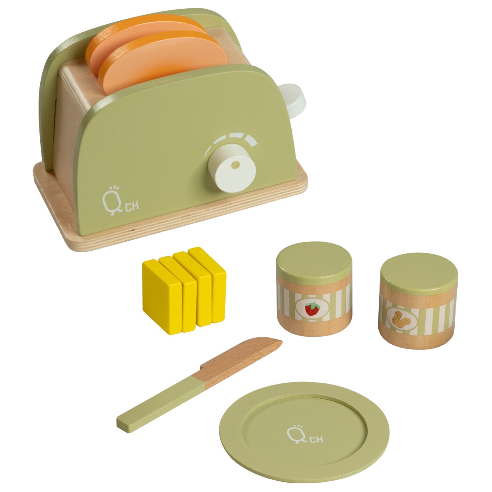 Set grille-pain bois avec accessoires pour petit déjeuner, LITTLE CHEF, TEAMSON KIDS