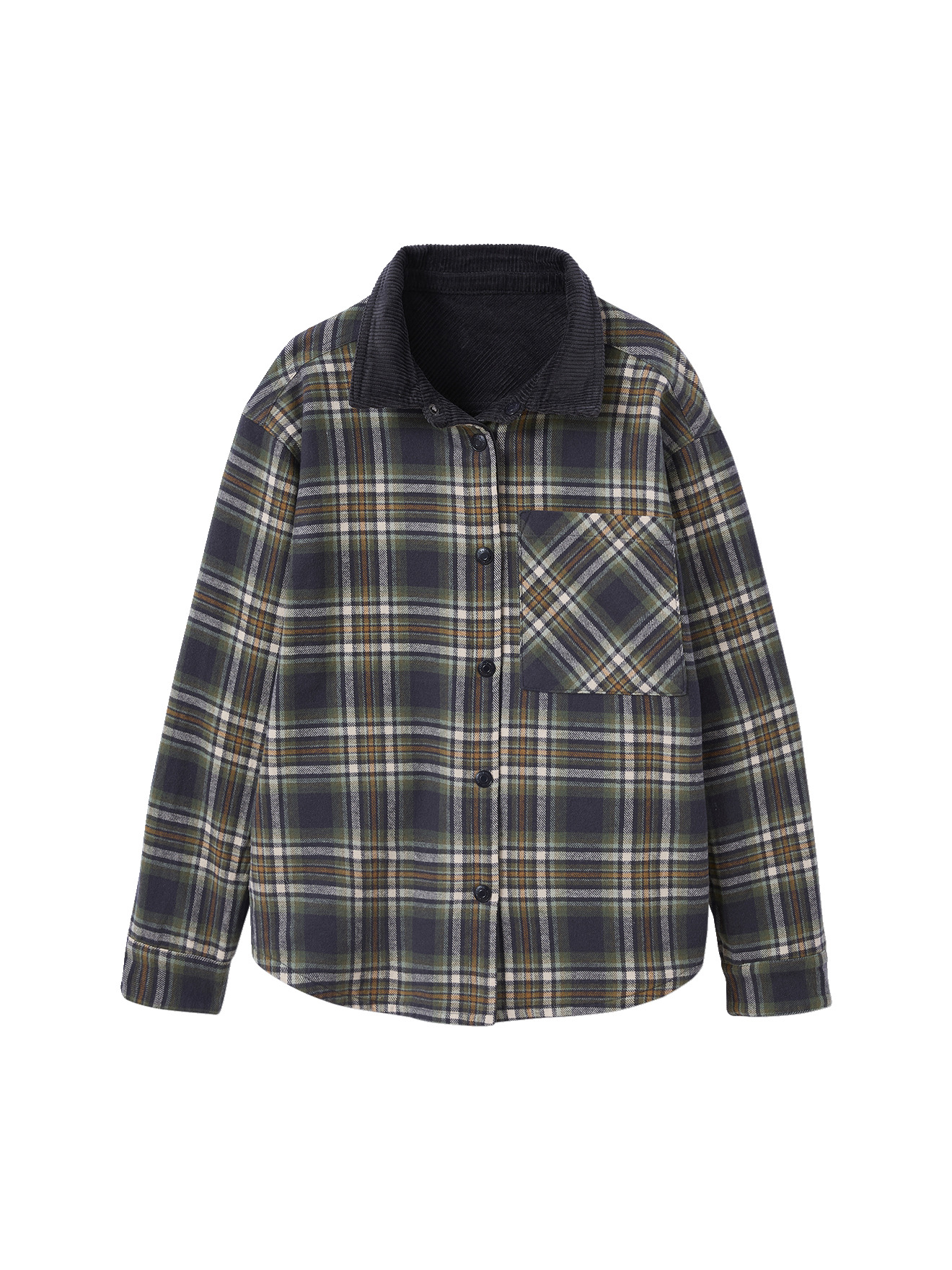 Chemise réversible flanelle et velours, JONEN