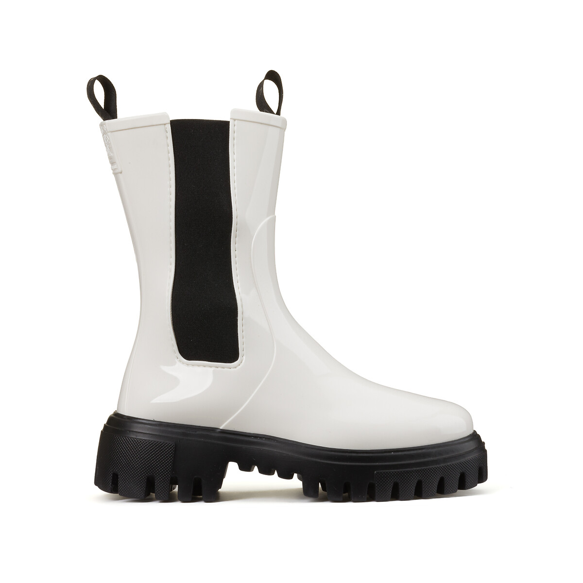 patent chelsea ankle rain boots