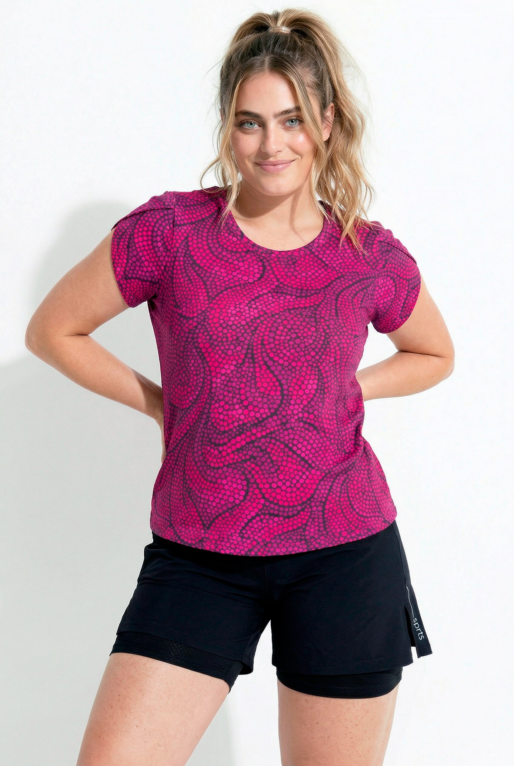 T-shirt technique motif à fleurs, ULLA POPKEN