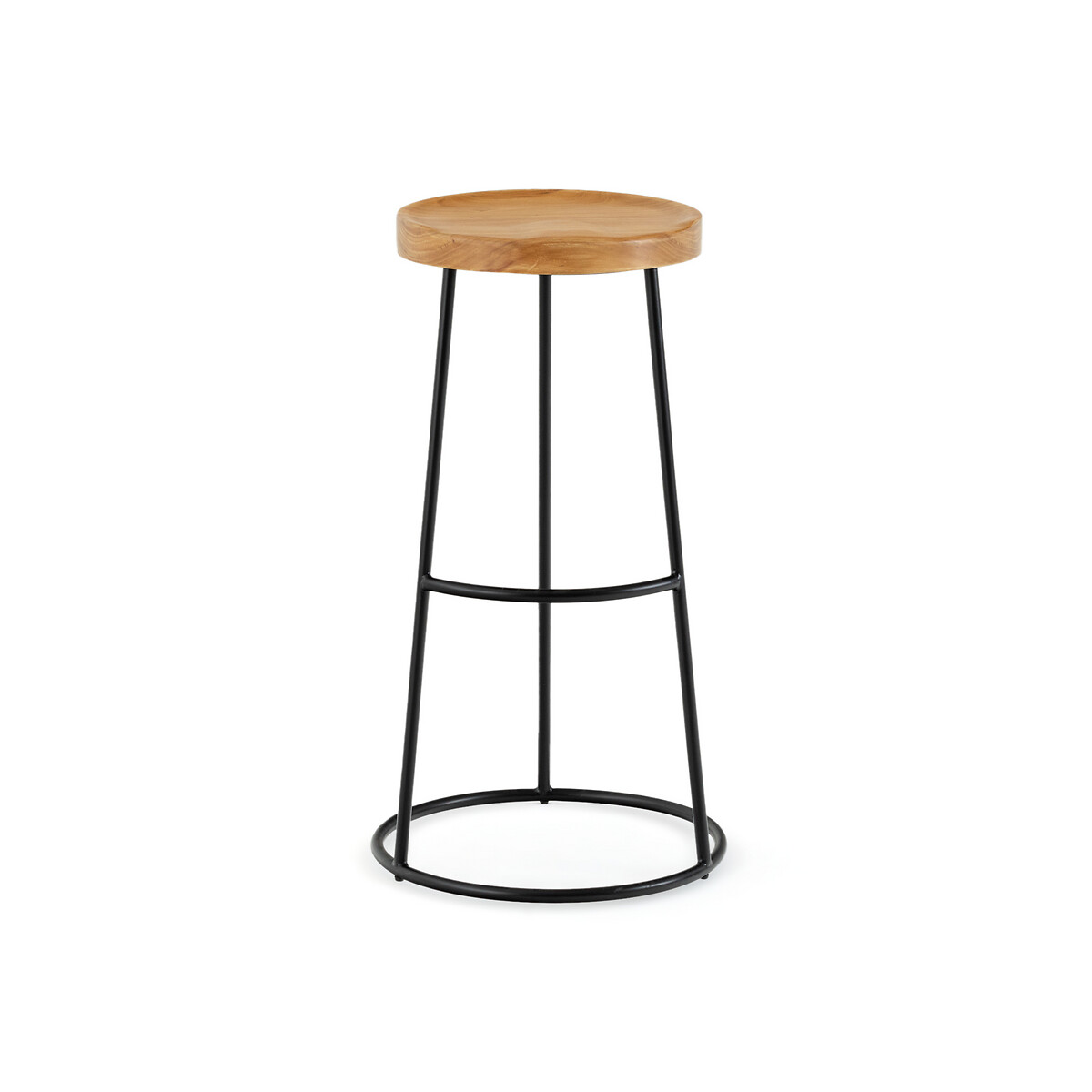 Product photograph of Iska Elm Bar Stool H76cm from La Redoute UK