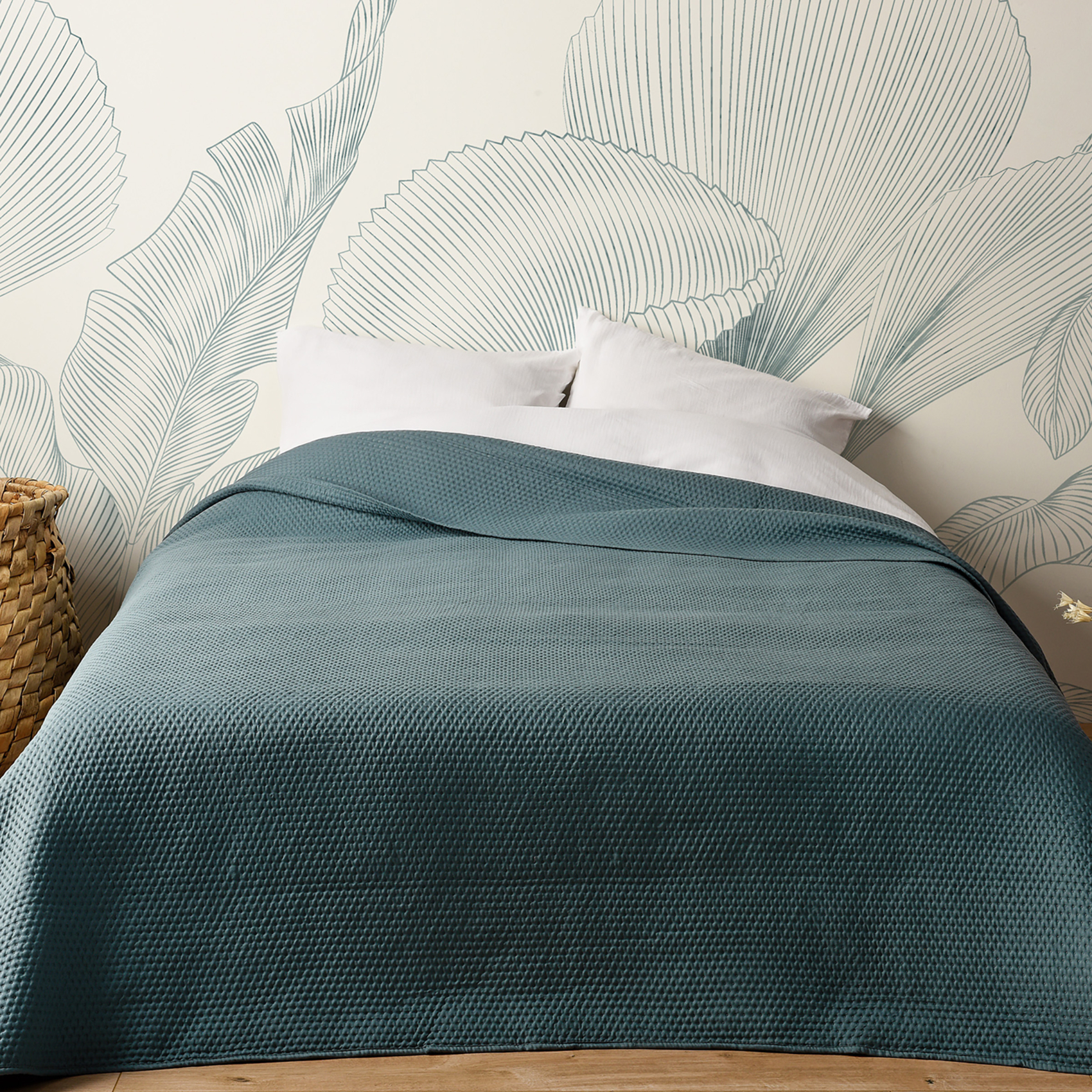 Jeté de lit matelassé léger motif capitonné, LINDER