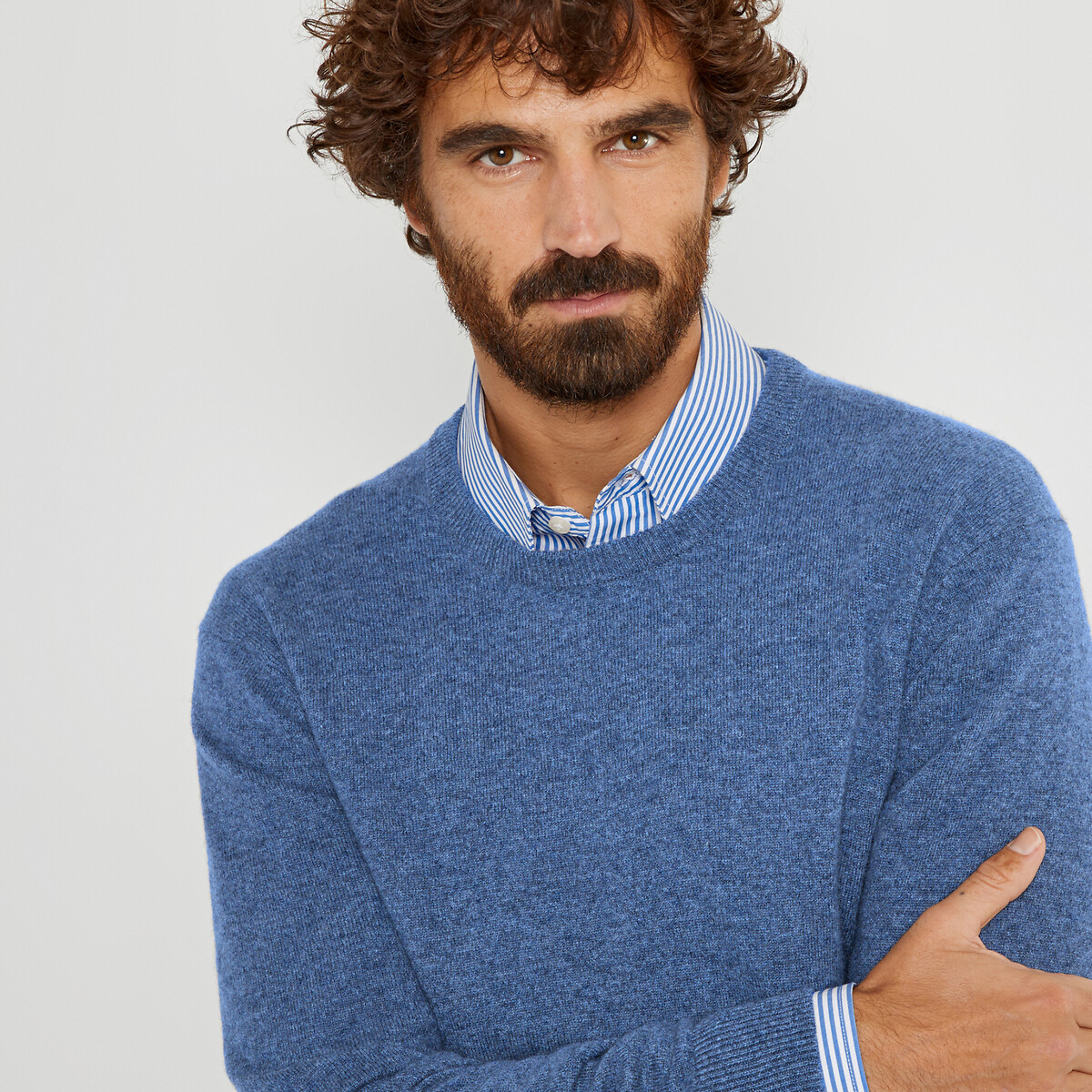 Pull Col Rond 100% Cachemire Pour Homme - Made In Italy, Délicat Et Doux, Coupe Régulière