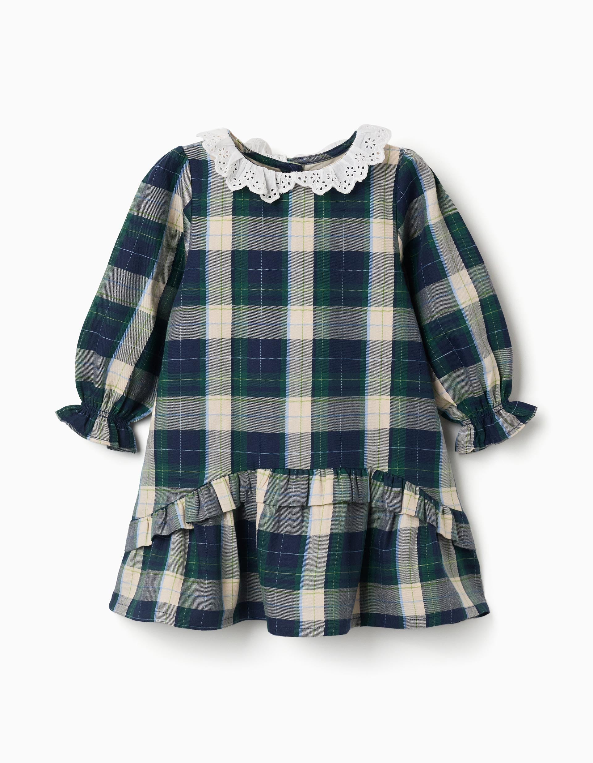 Robe en coton à carreaux avec volants B&S, ZIPPY