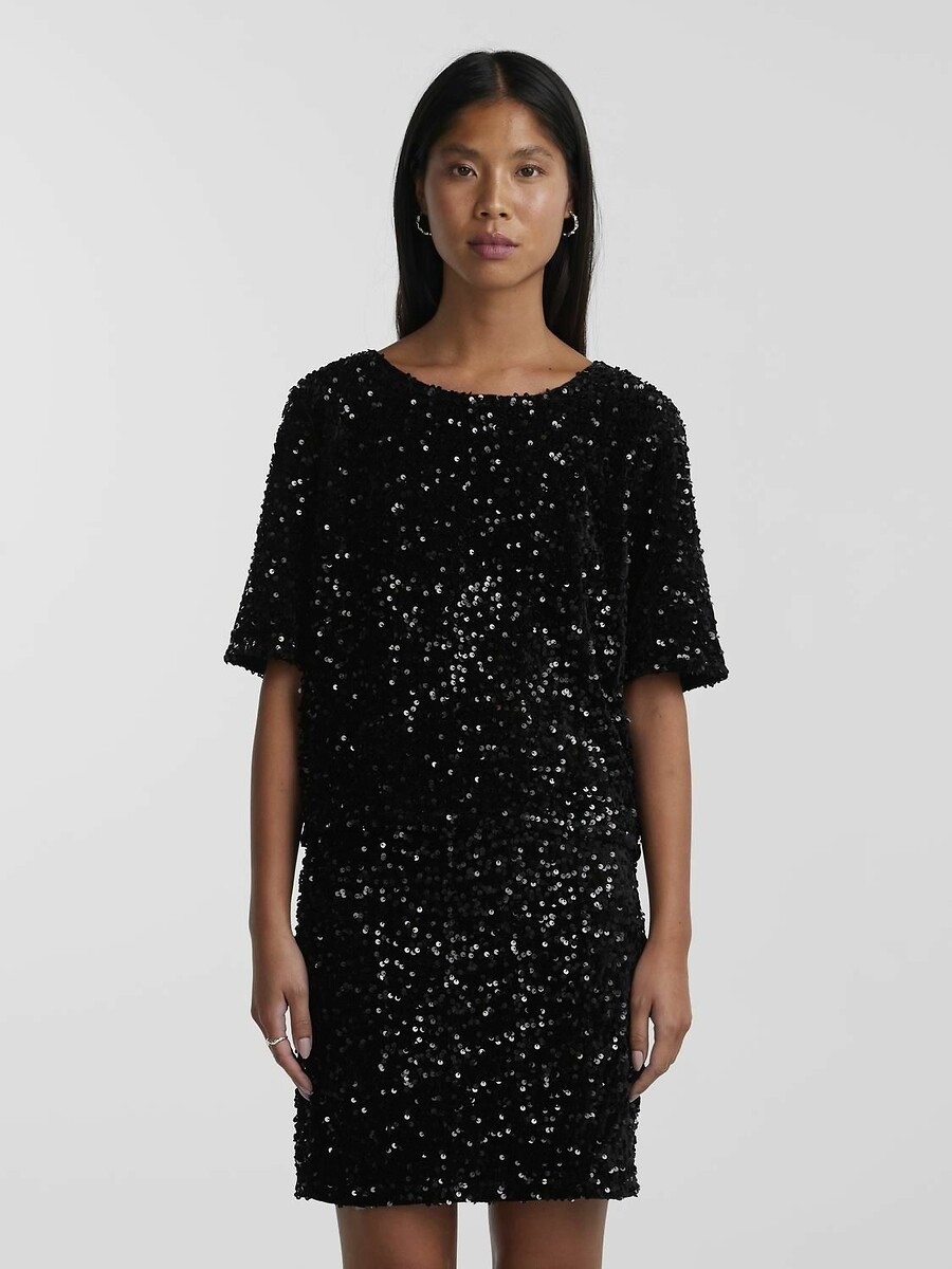 Sequined Short Sleeve Blouse, PIECES