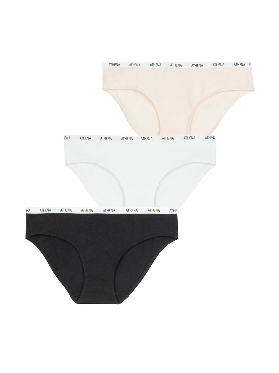 Lot de 3 culottes en coton, Eco pack, ATHENA