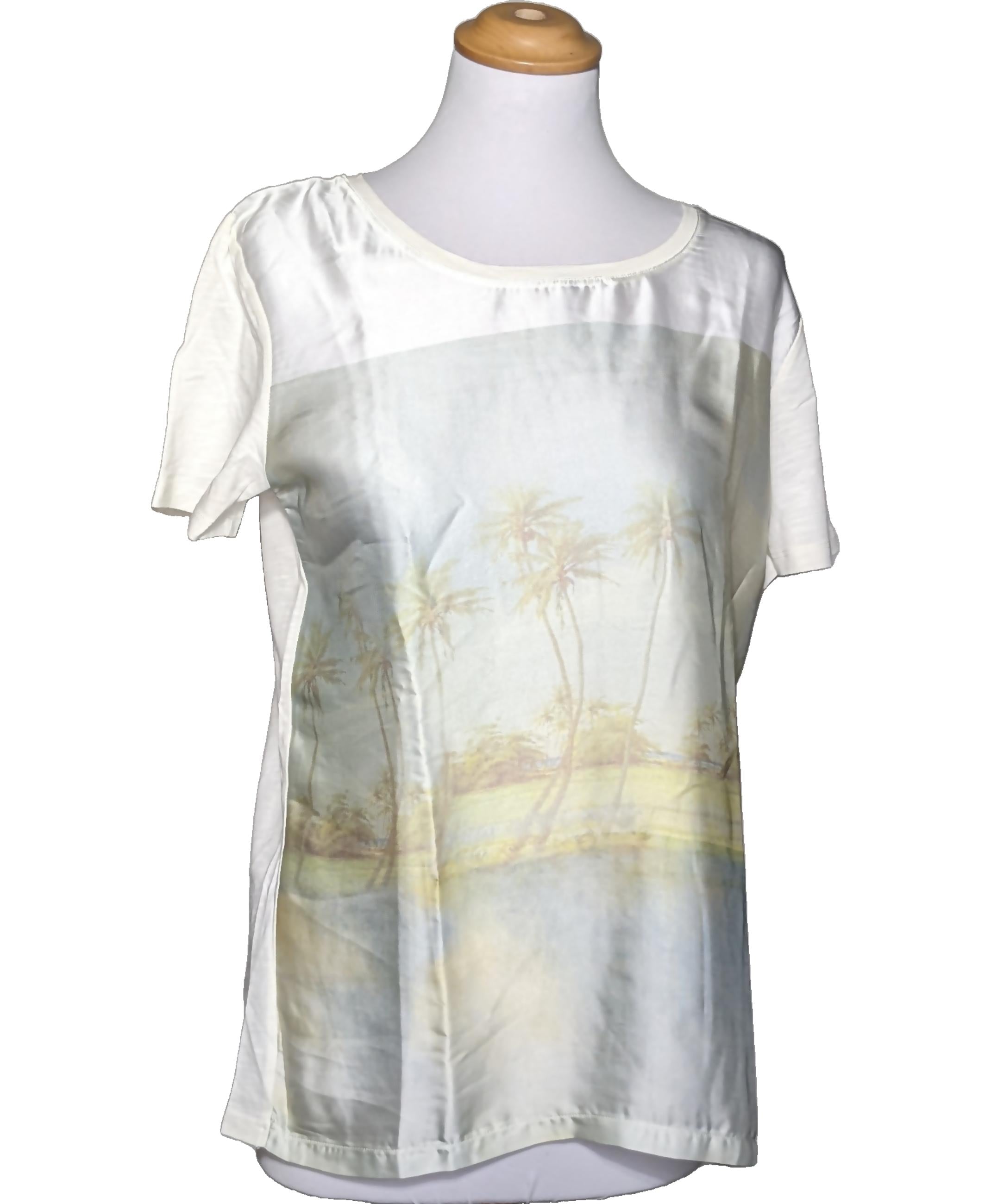 Chemisier Caroll Manches 3/4 Imprimé Floral - Taille 36/38, Occasion Très Bon état