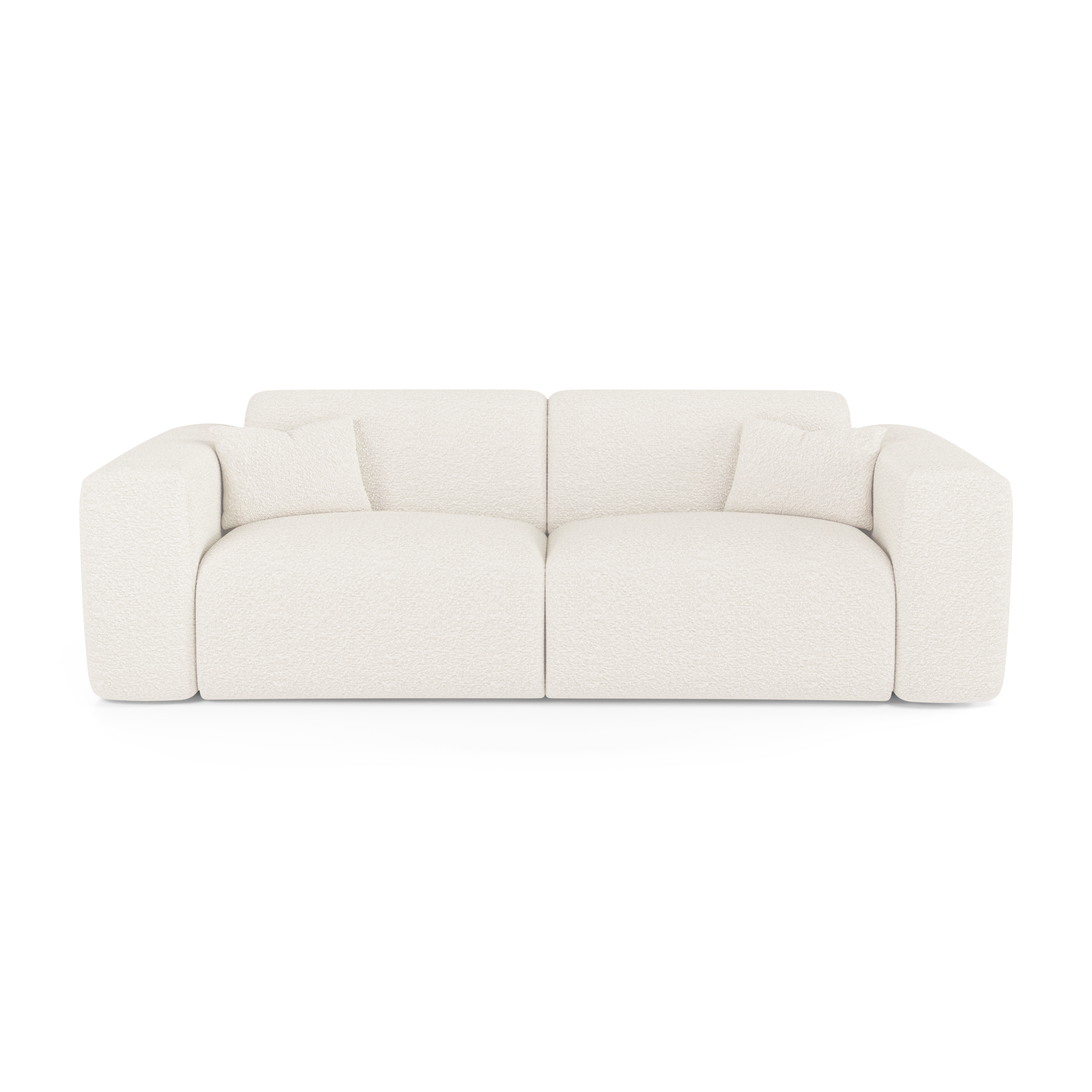 Canapé convertible express dunlopillo 140cm 3 places en tissu bouclette MYRA, SIA HOME