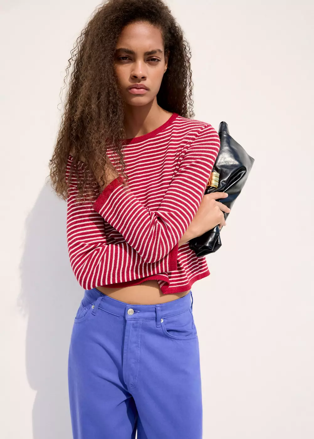 Pull-over en maille à rayures, MANGO