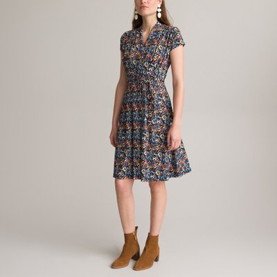 Full Mid-Length Dress in Floral Print ANNE WEYBURN