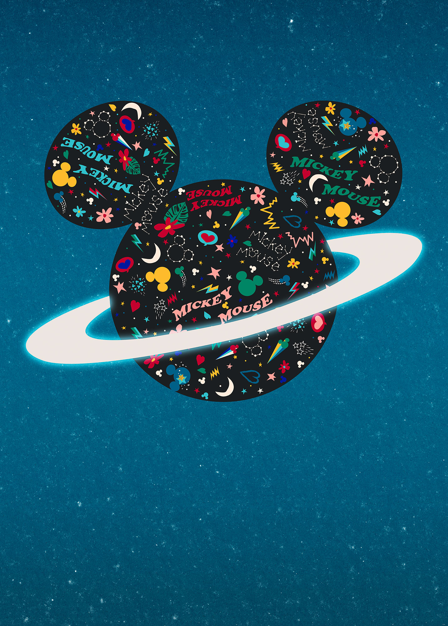 Papier peint Komar - Planet Mickey - 200 x 280 cm, HEXOA