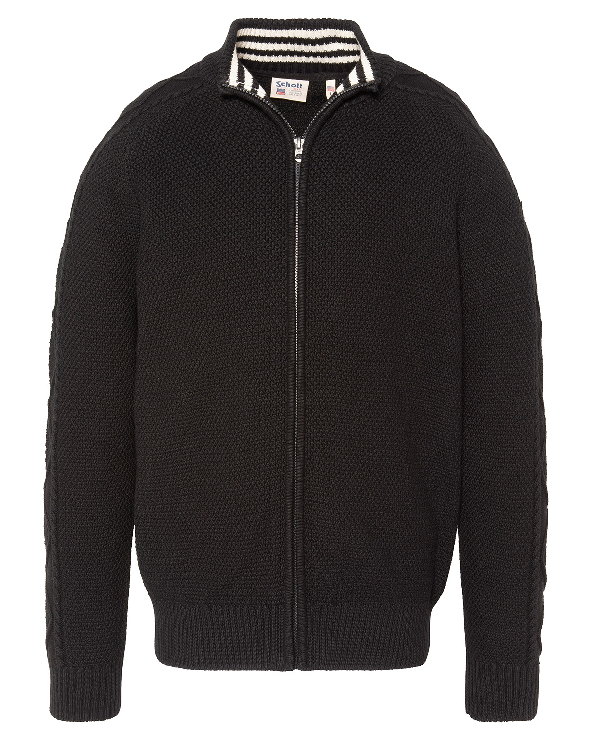Cardigan en maille texturée, SCHOTT