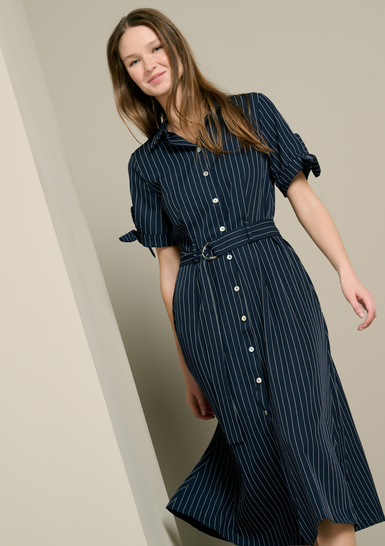 Robe chemise rayée, LOLALIZA