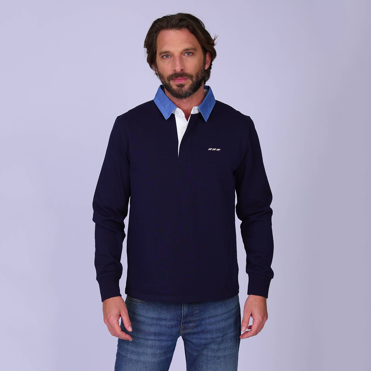 Pull col jean Gaston, MISE AU GREEN