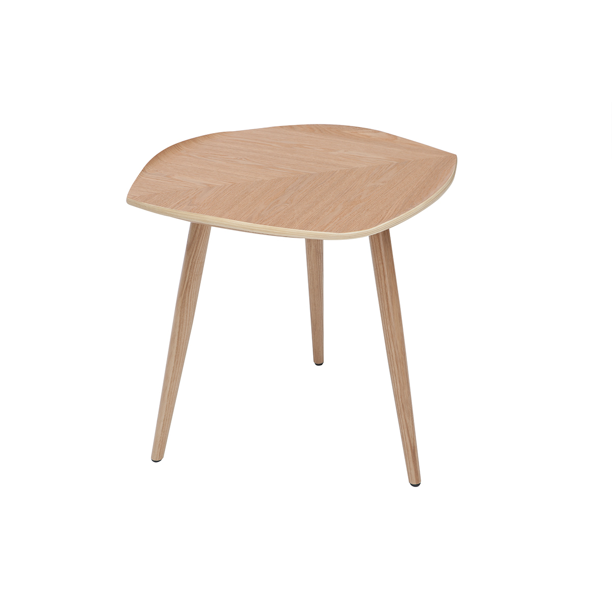 Table d'appoint forme de feuille bois clair L60 cm PHYLL, MILIBOO