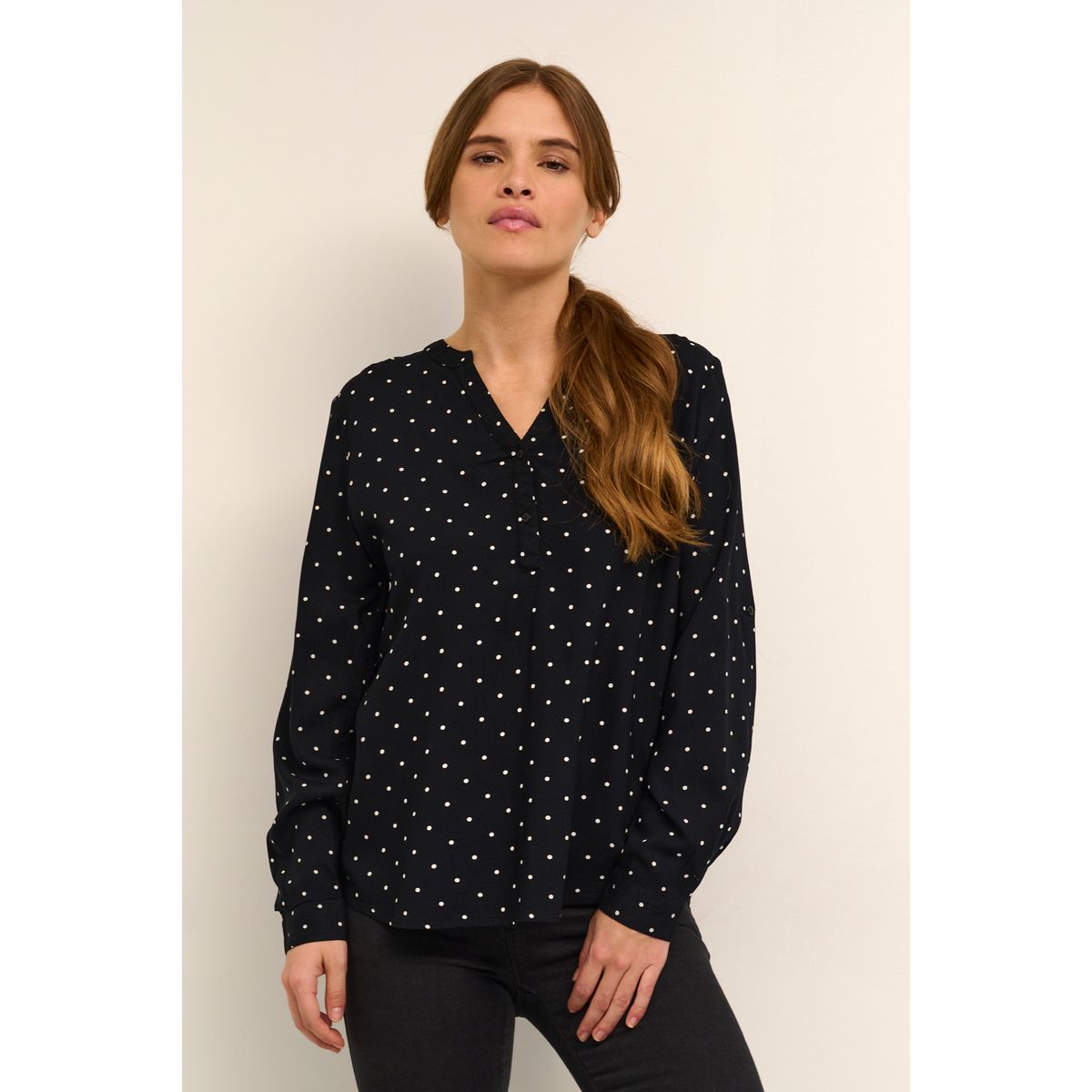 Blouse pois noir et blanc La Redoute