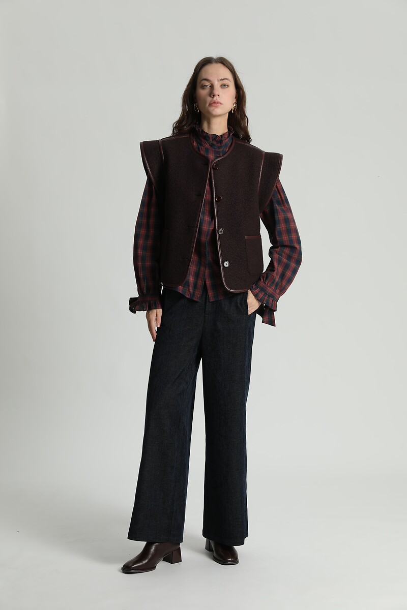 Veste sans manches en laine, SEE U SOON