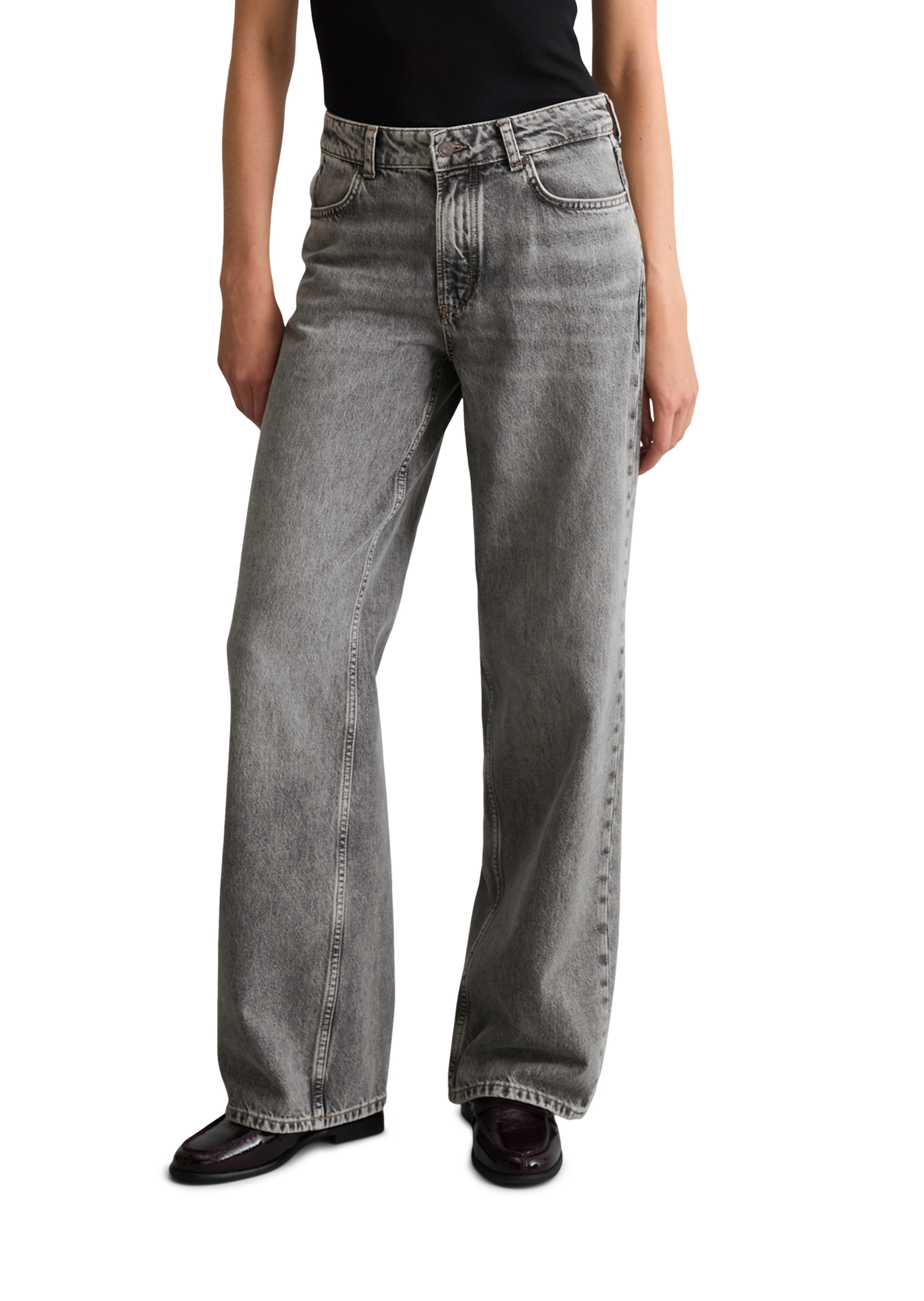 Jeans modèle Tomke wide en pur coton bio, MARC O’POLO DENIM