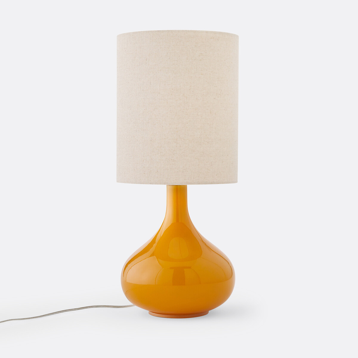 Lámpara de mesa de vidrio y lino, Juna, LA REDOUTE INTERIEURS
