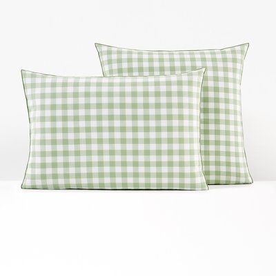 Veldi Green Cotton Pillowcase LA REDOUTE INTERIEURS