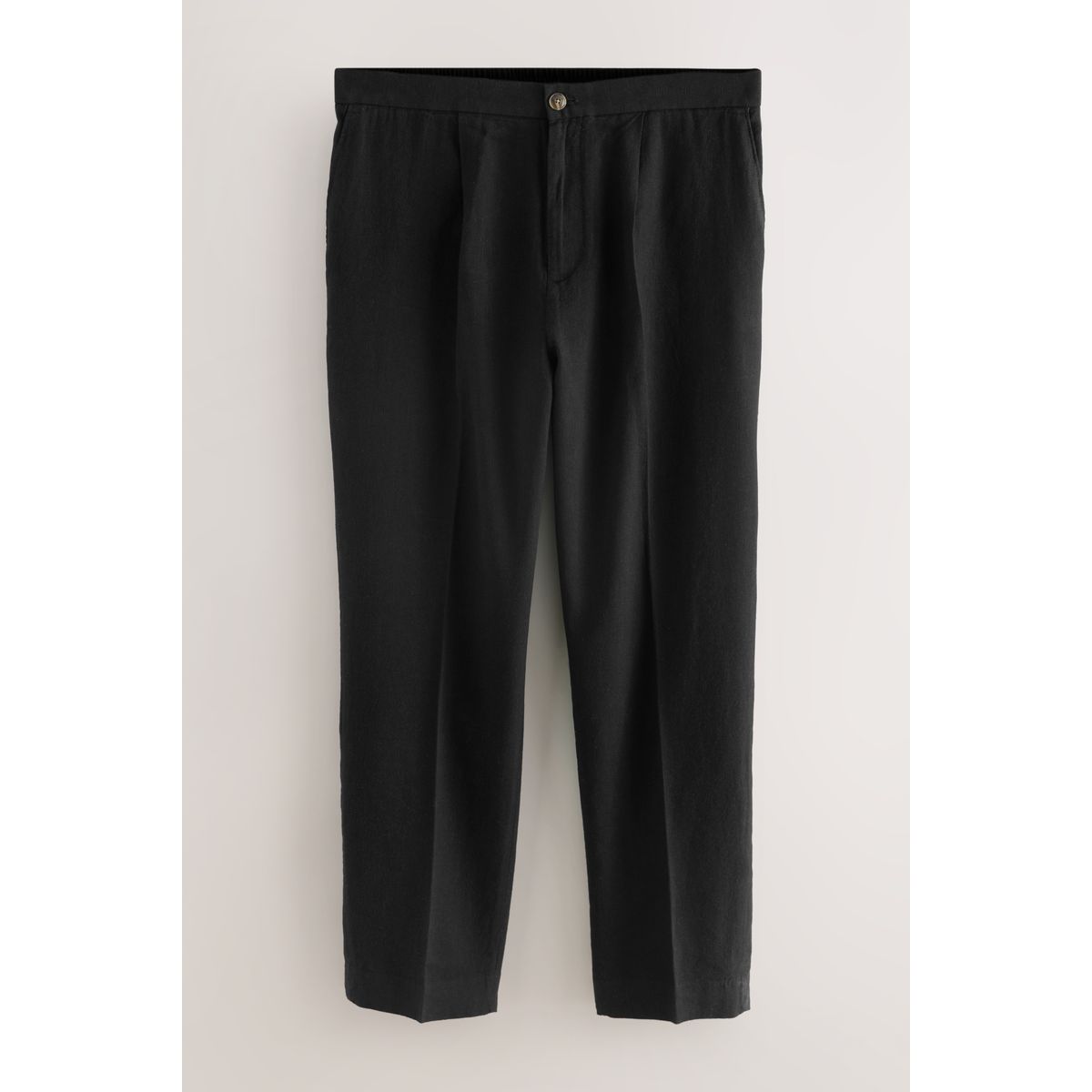 Pantalon en coton et lin avec dos élastique, NEXT