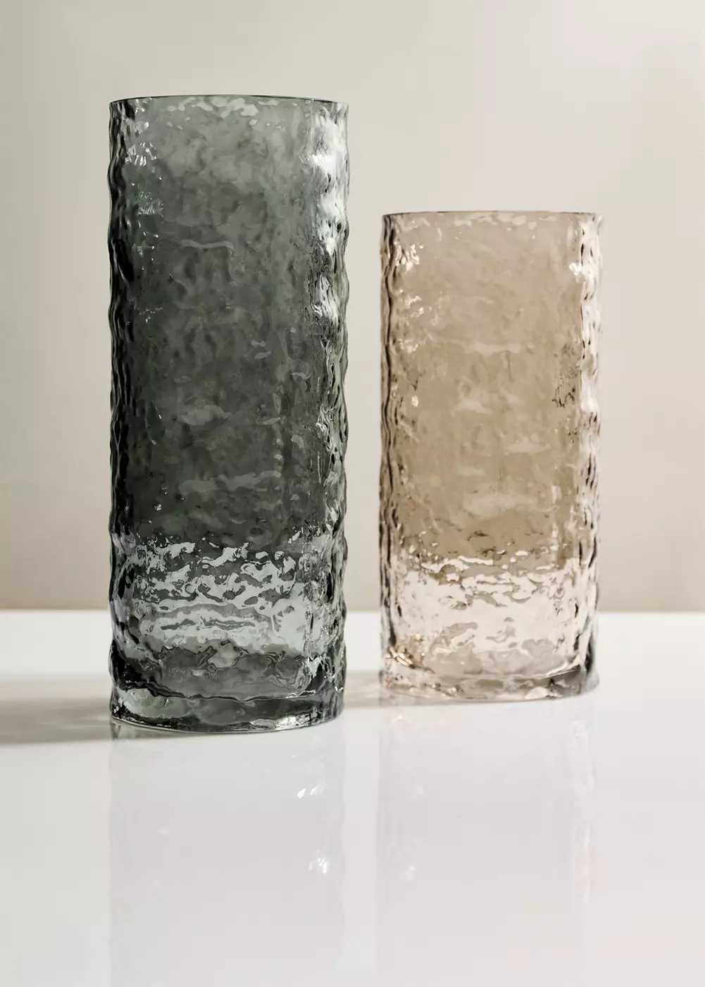 Vase 100 % cristal à relief, MANGO HOME
