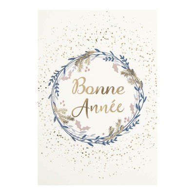 Carte de vœux Céleste Couronne Fleur DRAEGER PARIS