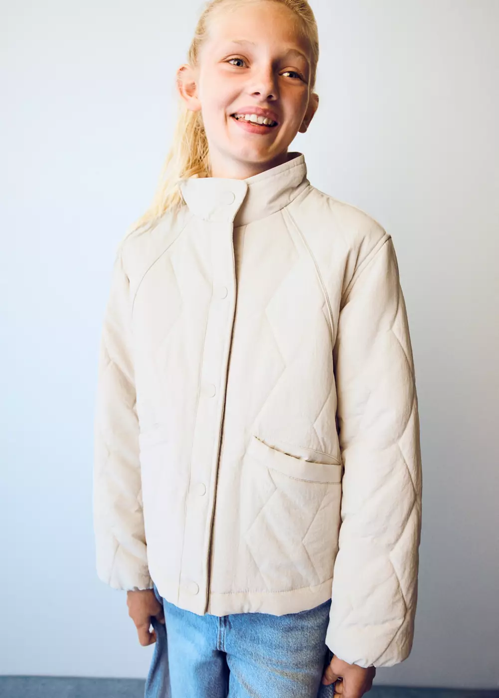 Veste matelassée col cheminée, MANGO KIDS